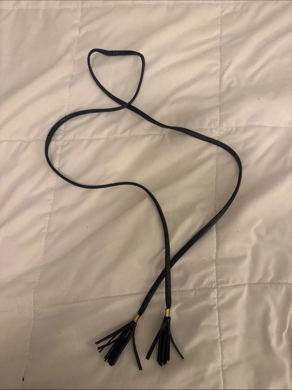 Black Tassel Tie Belt